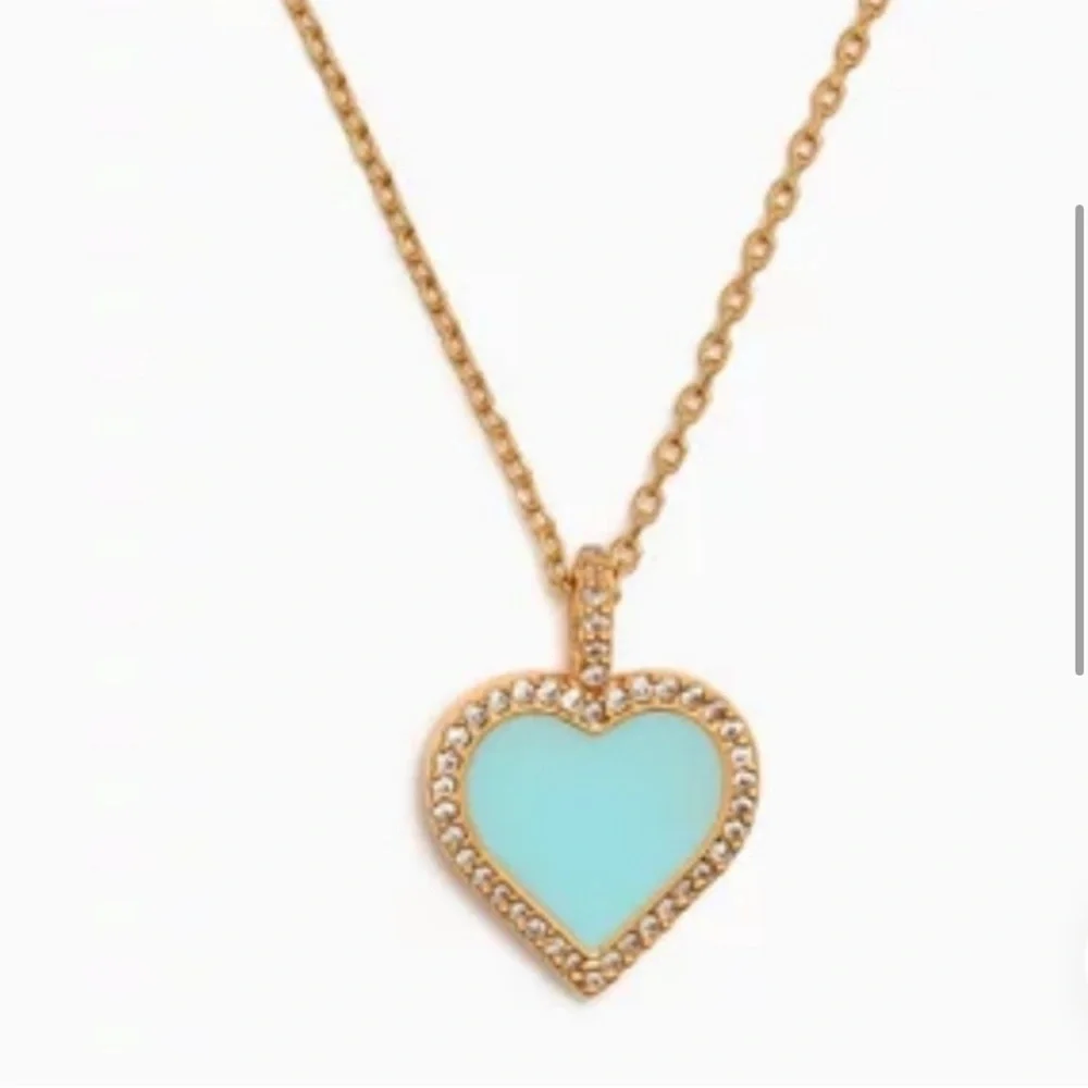 Kate Spade Take Heart Necklace‎ In Tiffany Blue NWT